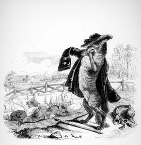 Vargen blev herde, illustration till 